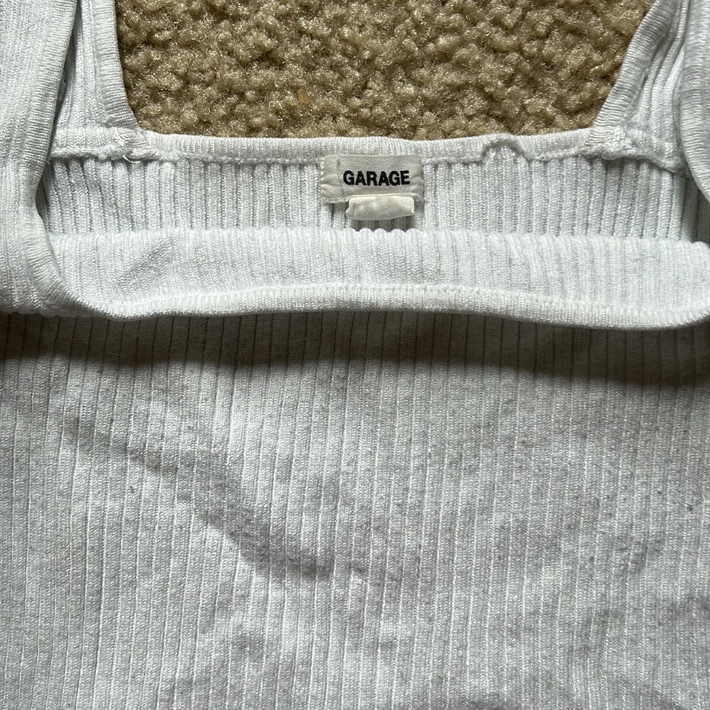 Garage Ribbed Cropped Tank Top Size Small - Picture 2 of 3